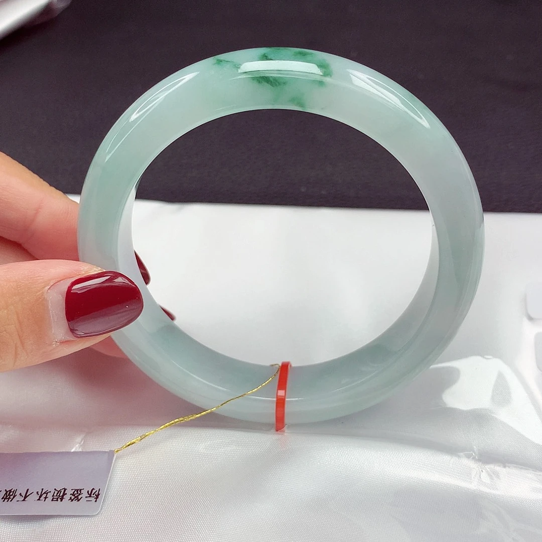 翡翠未镶嵌手镯56圈927