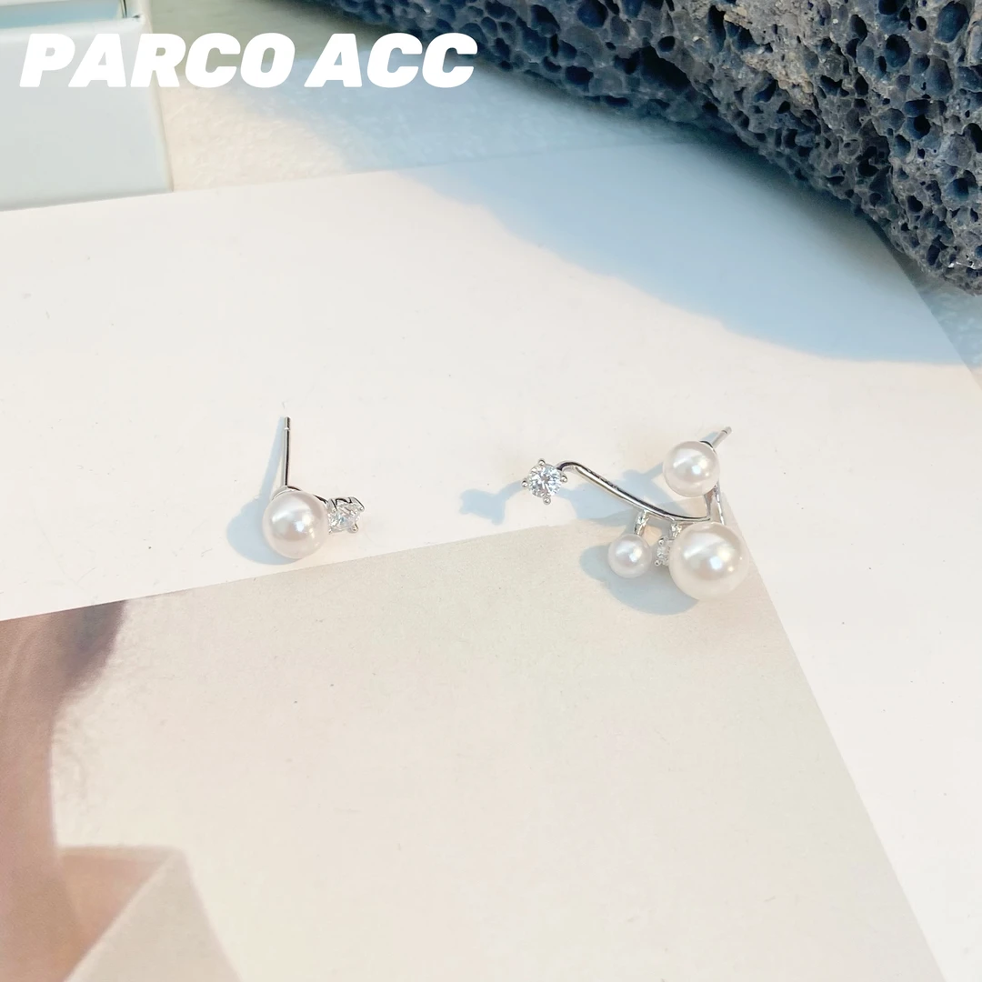 铜合金合成锆石耳饰 TC204  POCKET 星点珠珠耳钉