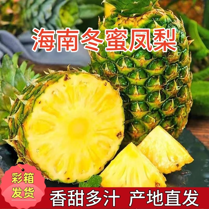 【彩箱发货】海南冬蜜凤梨削皮即食新鲜热带水果香甜多汁