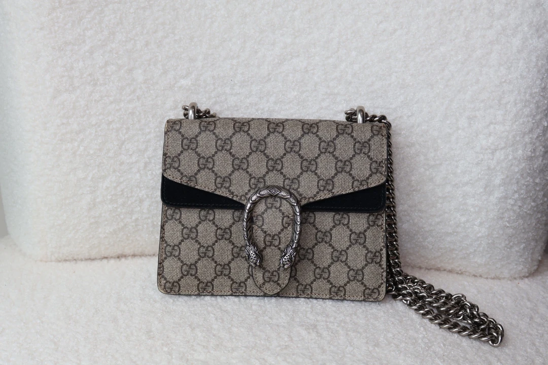 95新 GUCCI/古驰 奢品阁/小号/黑色酒神包