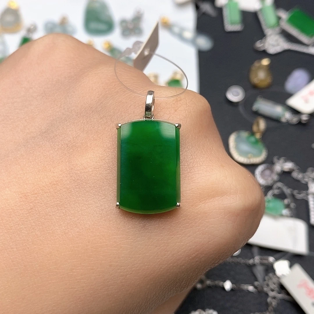 翡翠银S925镶嵌颈饰