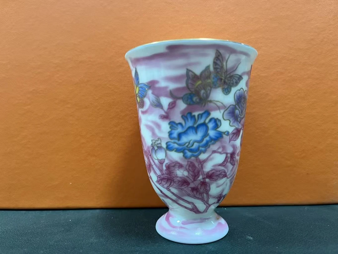 牡丹蝴蝶闻香杯(粉）