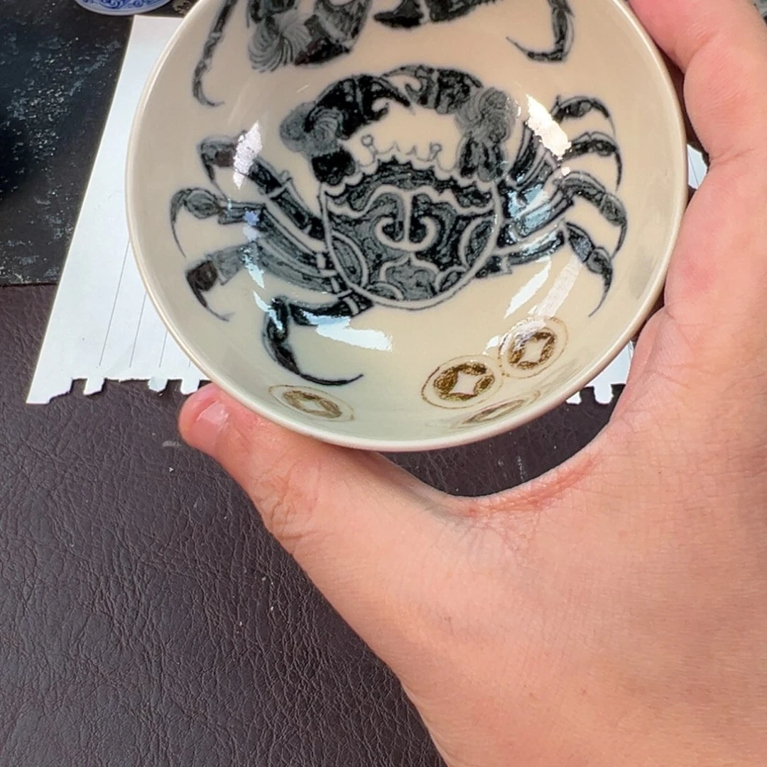 清***岗景德镇手工手绘陶瓷