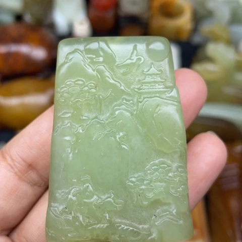 蛇纹石玉未镶嵌颈饰32