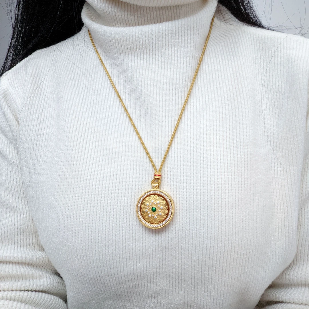 《苏灵推荐》时尚精品女士钻钻转转项链2130