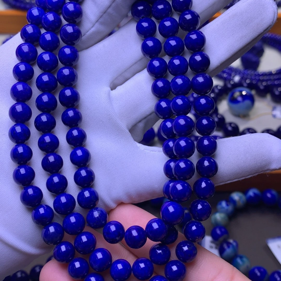 青金石未镶嵌手串7.8mm