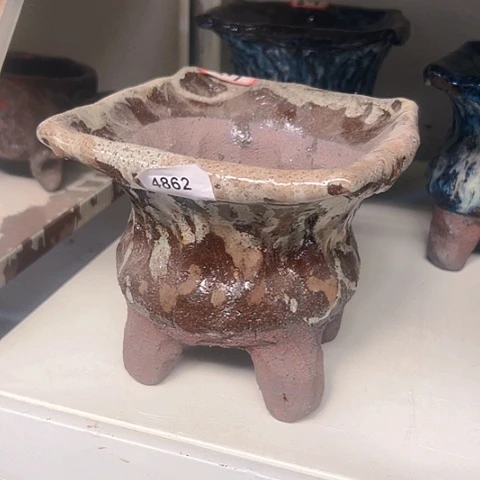 吥*粗陶花盆手工花盆制作