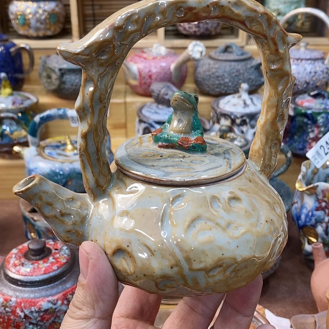 粗陶志野柴烧茶器