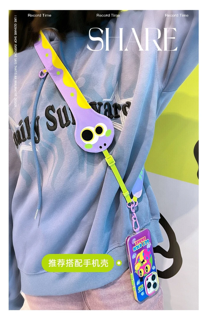 GGSHARE原创手工串珠手机挂绳手腕款防丢手机链钥匙扣相机绳