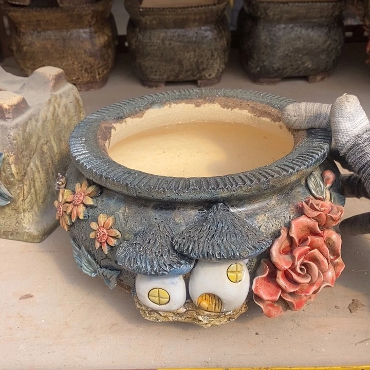 红陶青藤花器多肉花盆