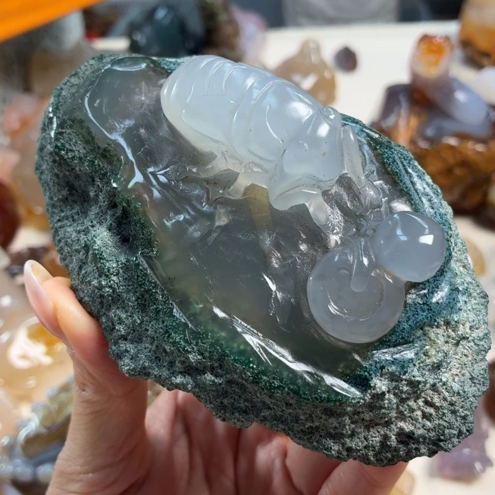 玛瑙/玉髓未镶嵌吊坠(不含链)