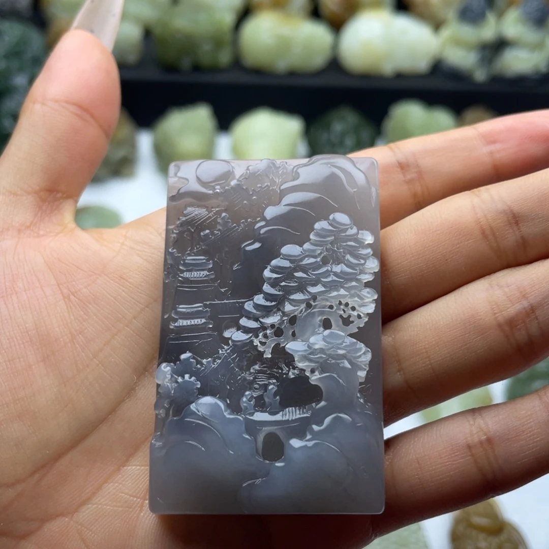 和田玉未镶嵌颈饰