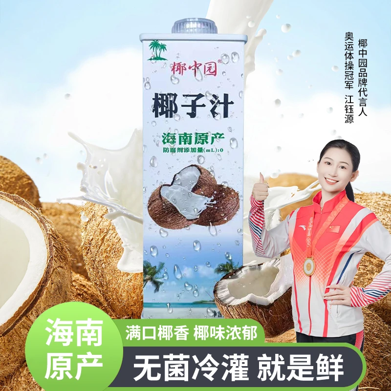 海南椰子汁1L*两瓶装大瓶鲜榨海南椰子汁一口海南味正宗椰奶饮料