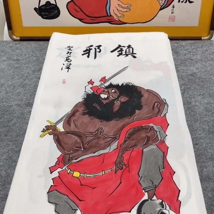 国画手绘禅意画一物一拍