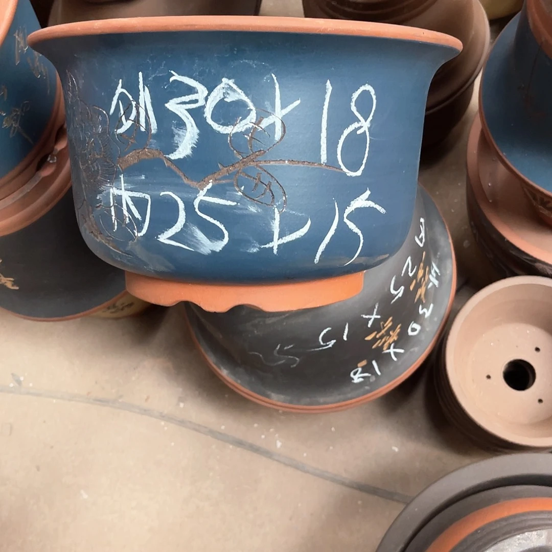 紫砂花盆金钟盆一个