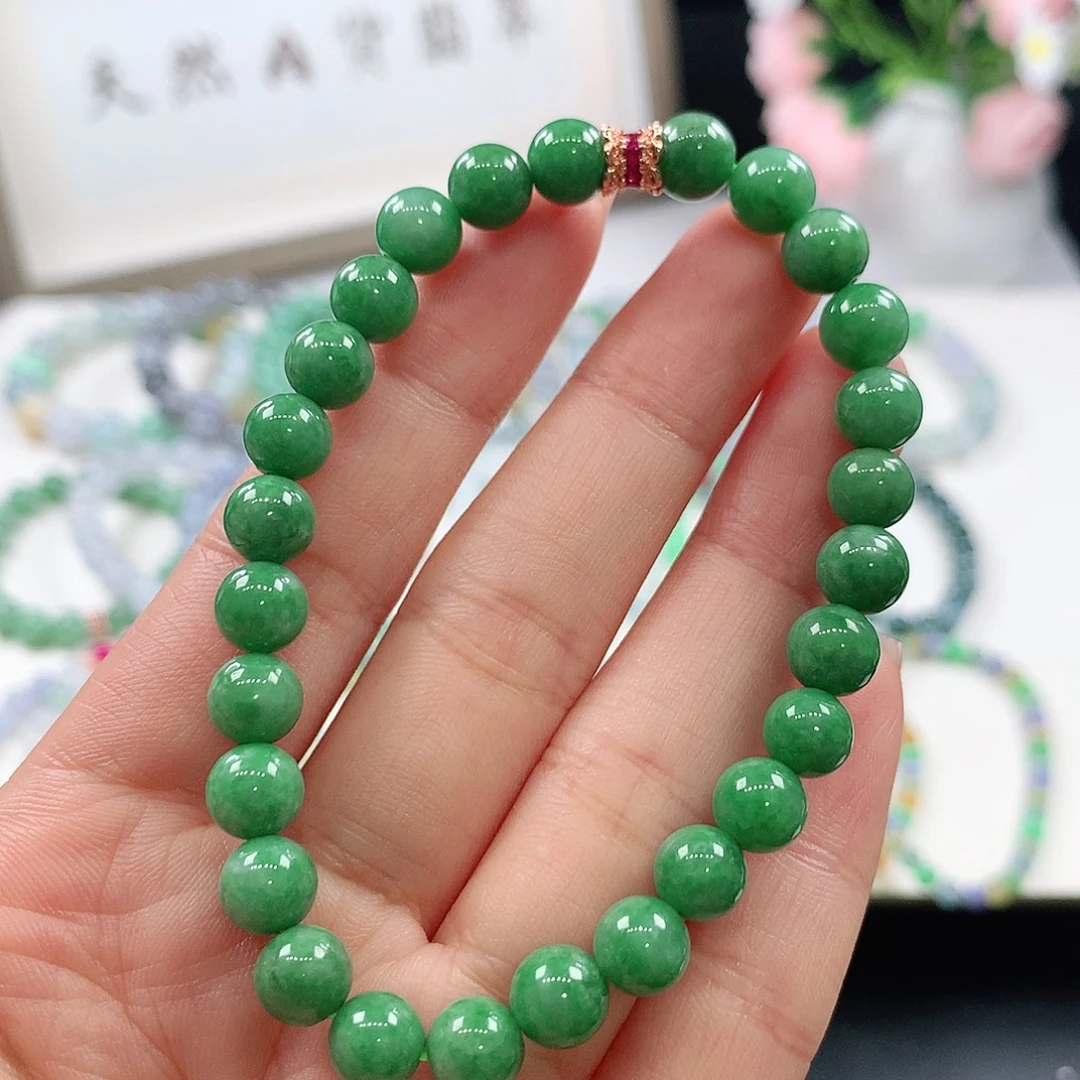 翡翠未镶嵌手链手链7.2mm