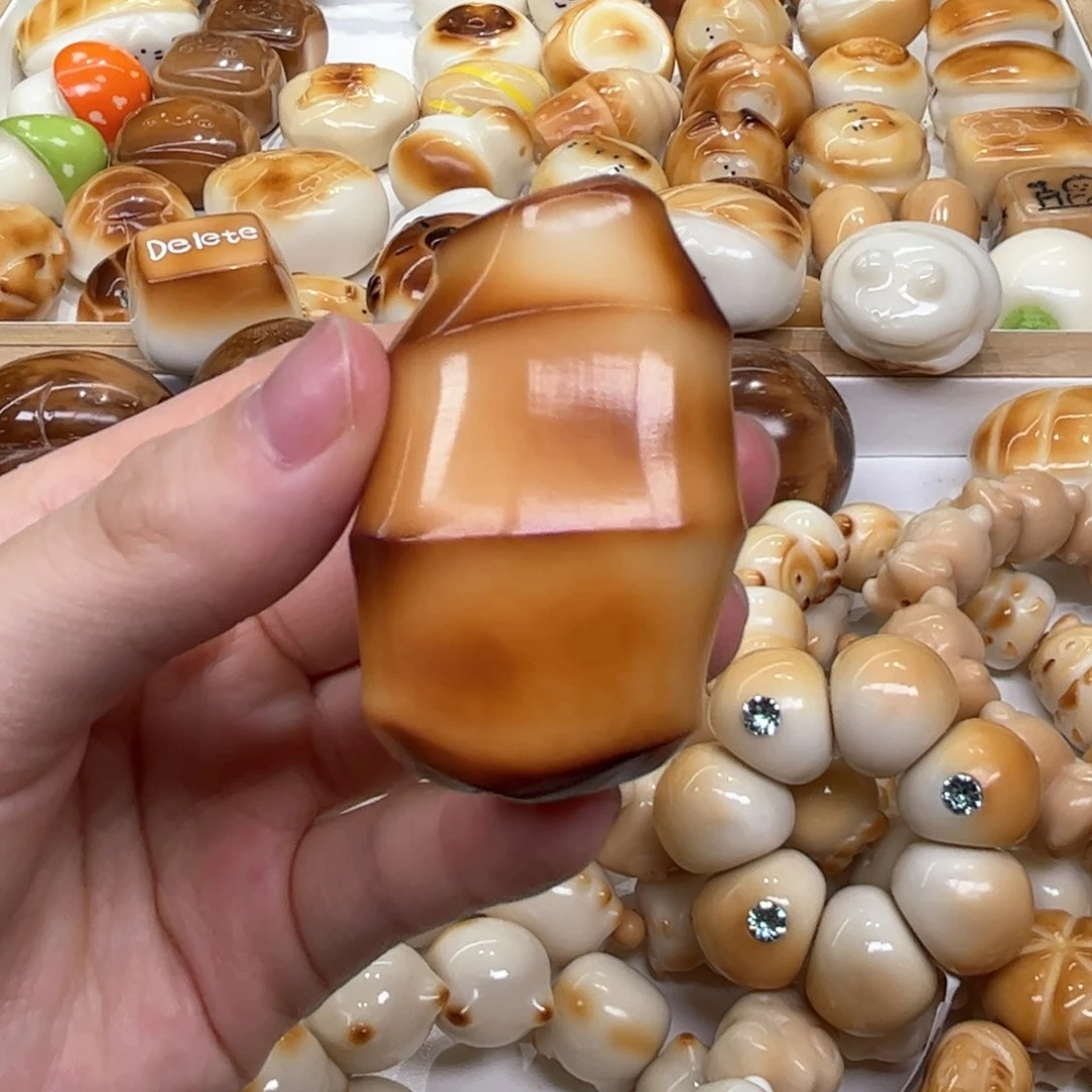 菩提根/象牙果手串7.24.42象牙果把件竹节微瑕