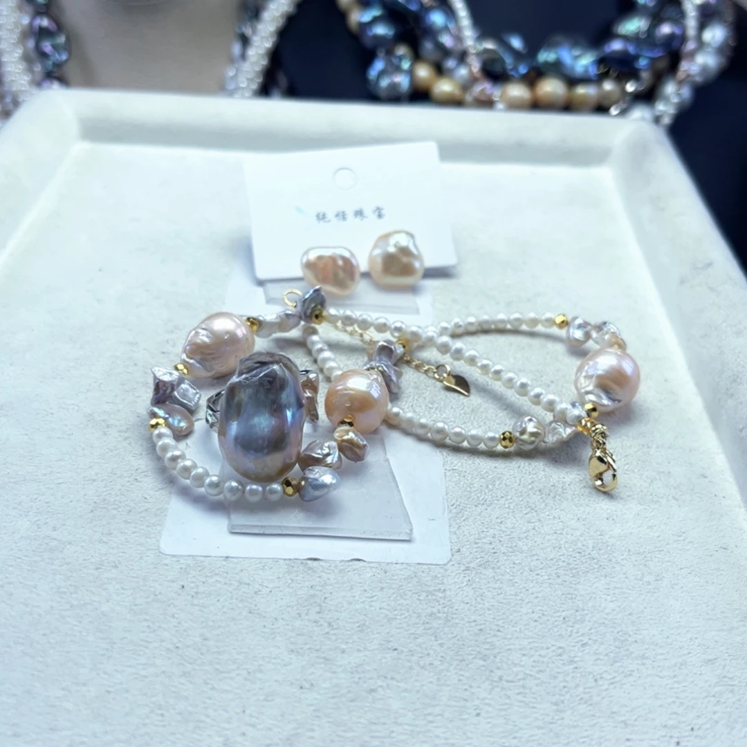 未镶嵌套装淡水珍珠【纯恬】