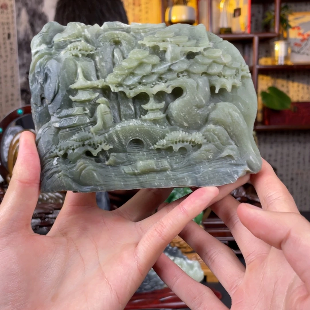 和田玉未镶嵌摆件