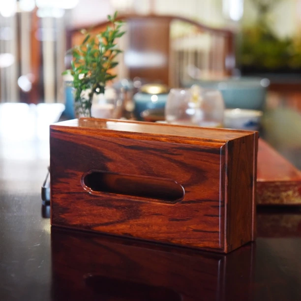 印度小叶紫檀（檀香紫檀）纸巾盒