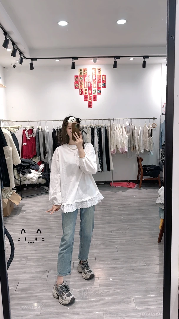 0789#戴戴宽松休闲百搭T恤