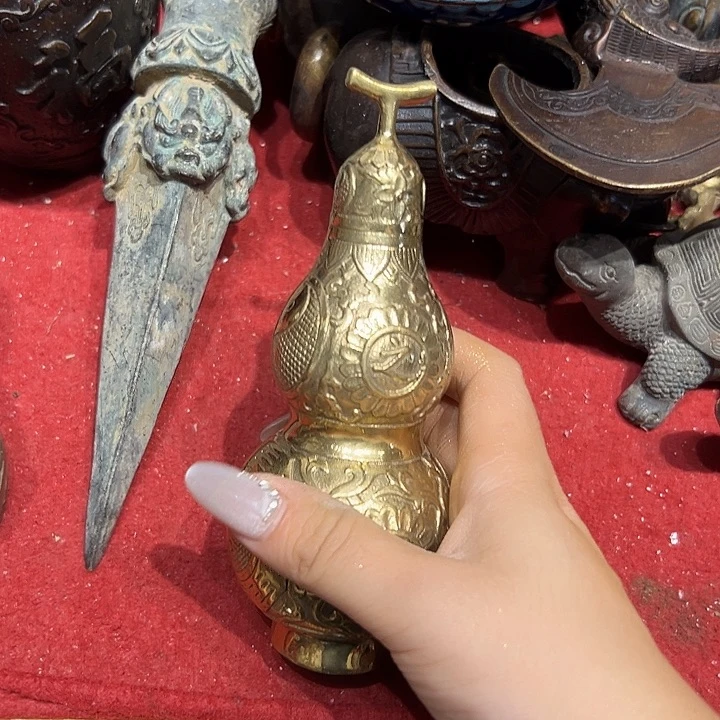 大***楂黄铜摆件，文房工艺品摆件