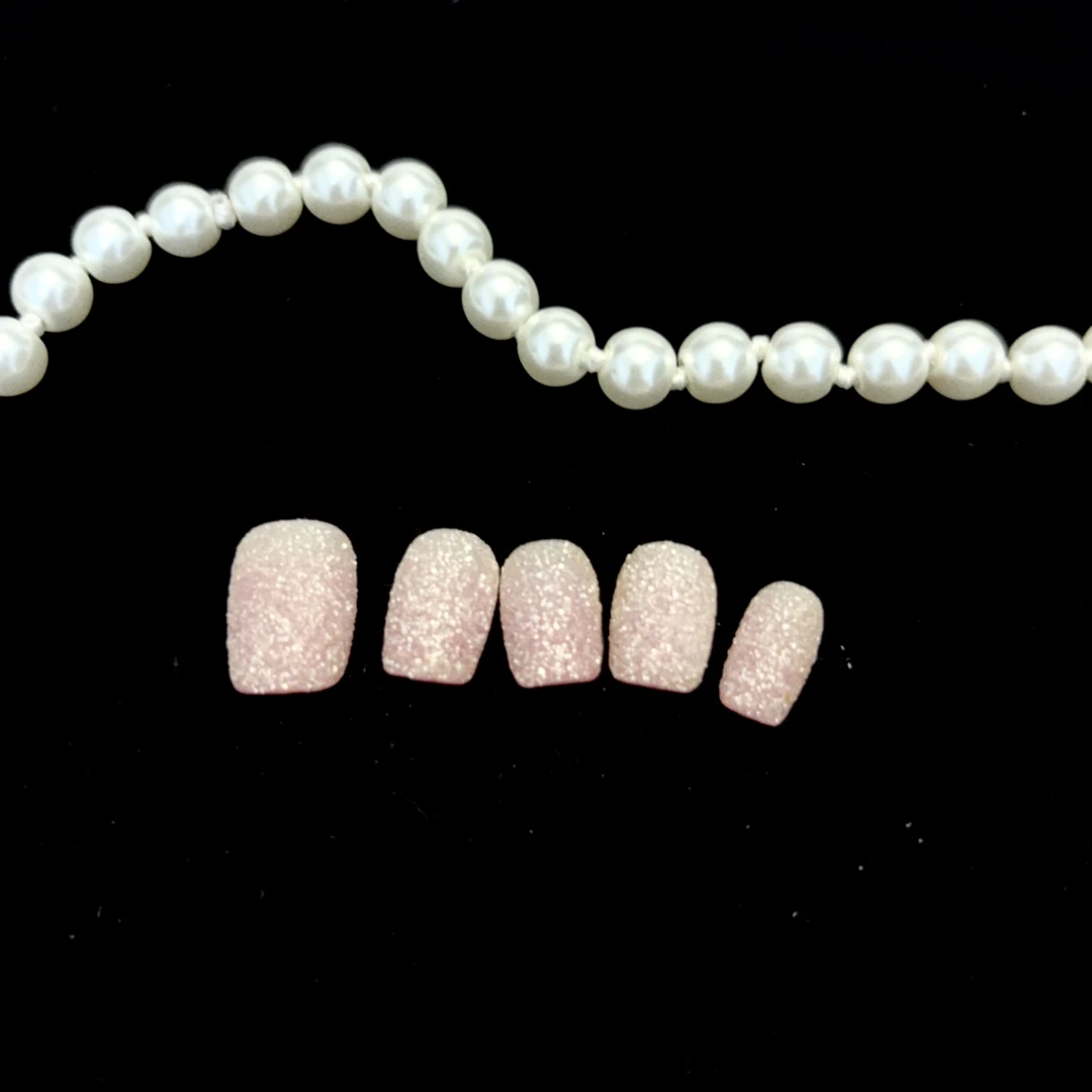 【C078】手工穿戴甲法式猫眼渐变爆闪显白公主千金风美甲