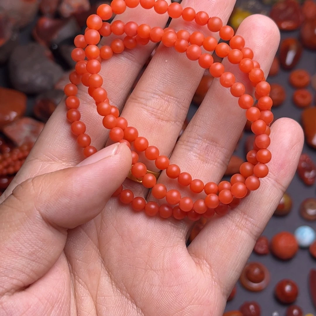 南红玛瑙手链未镶嵌杠***快