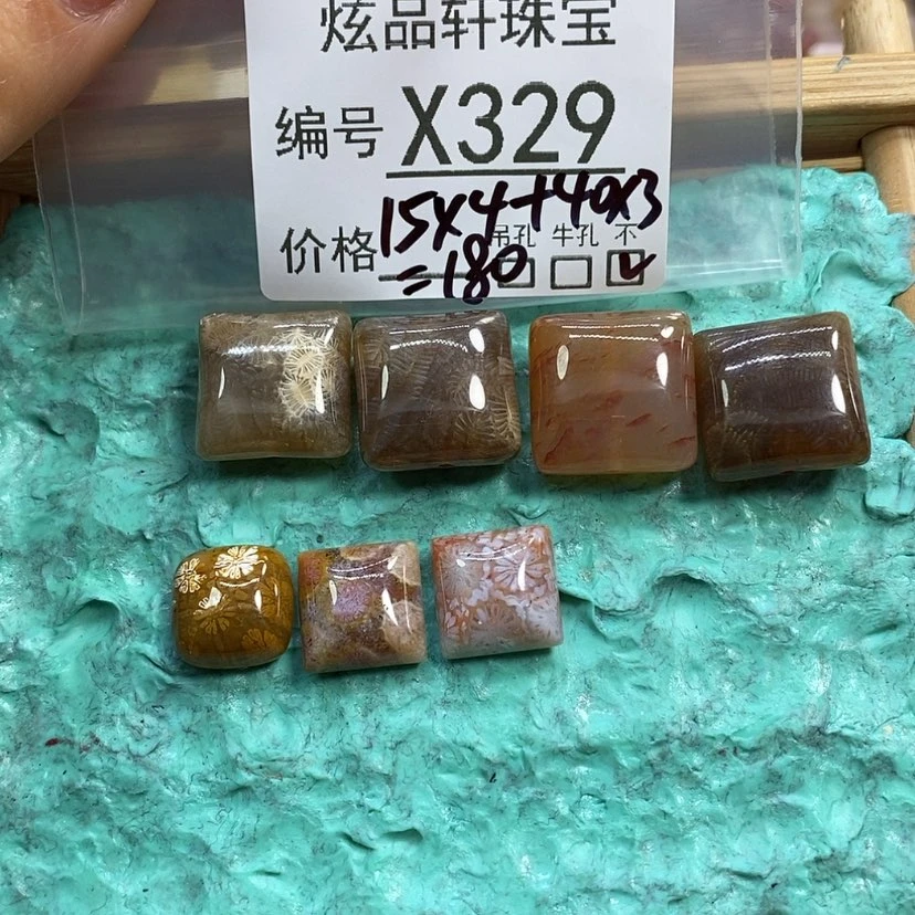 【闪购商品】硅化珊瑚（珊瑚玉）颈饰未镶嵌斩*山K329