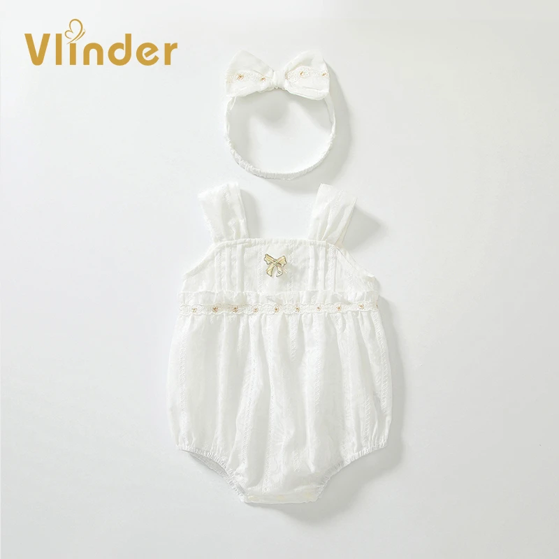 婴儿衣服夏装新生儿包屁衣a类薄款无袖连体衣女宝宝公主哈衣夏季