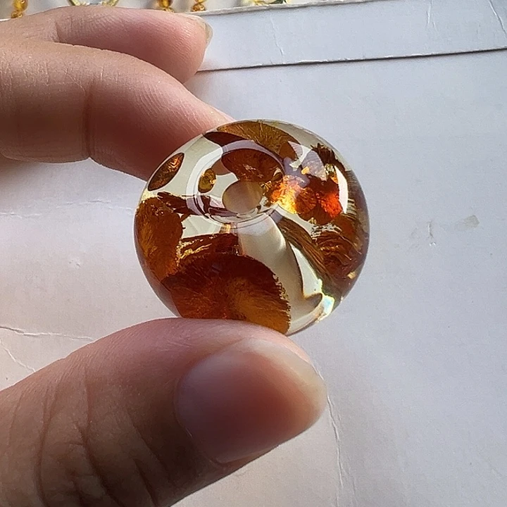 琥珀（花珀）未镶嵌颈饰