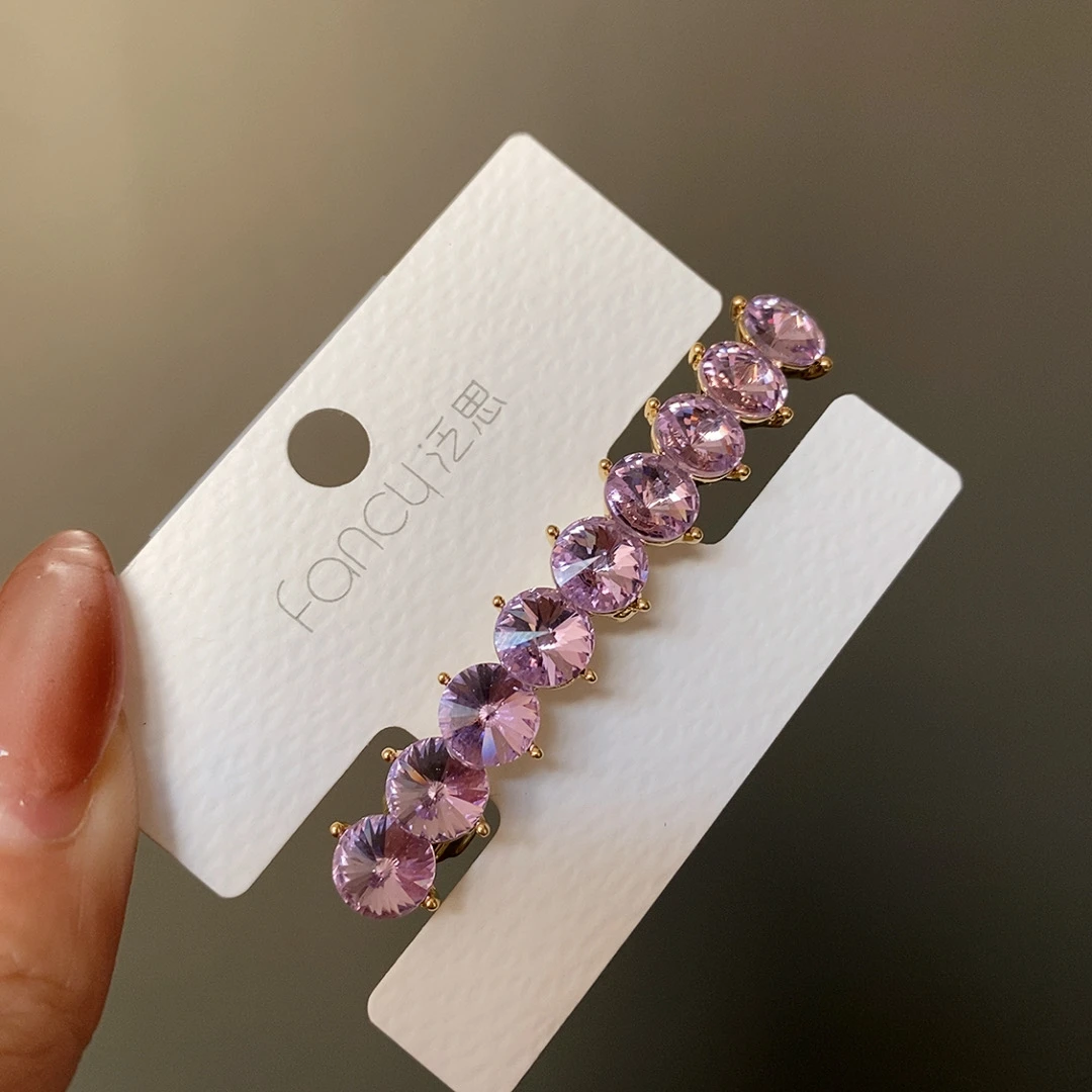 泛思1029紫色两片弹夹刘海侧边夹简约气质