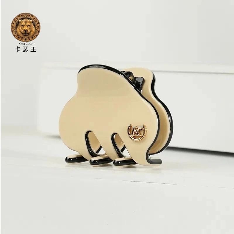 卡瑟王高端发饰经典醋酸小号抓夹简约百搭拼色抓夹高级感马尾夹
