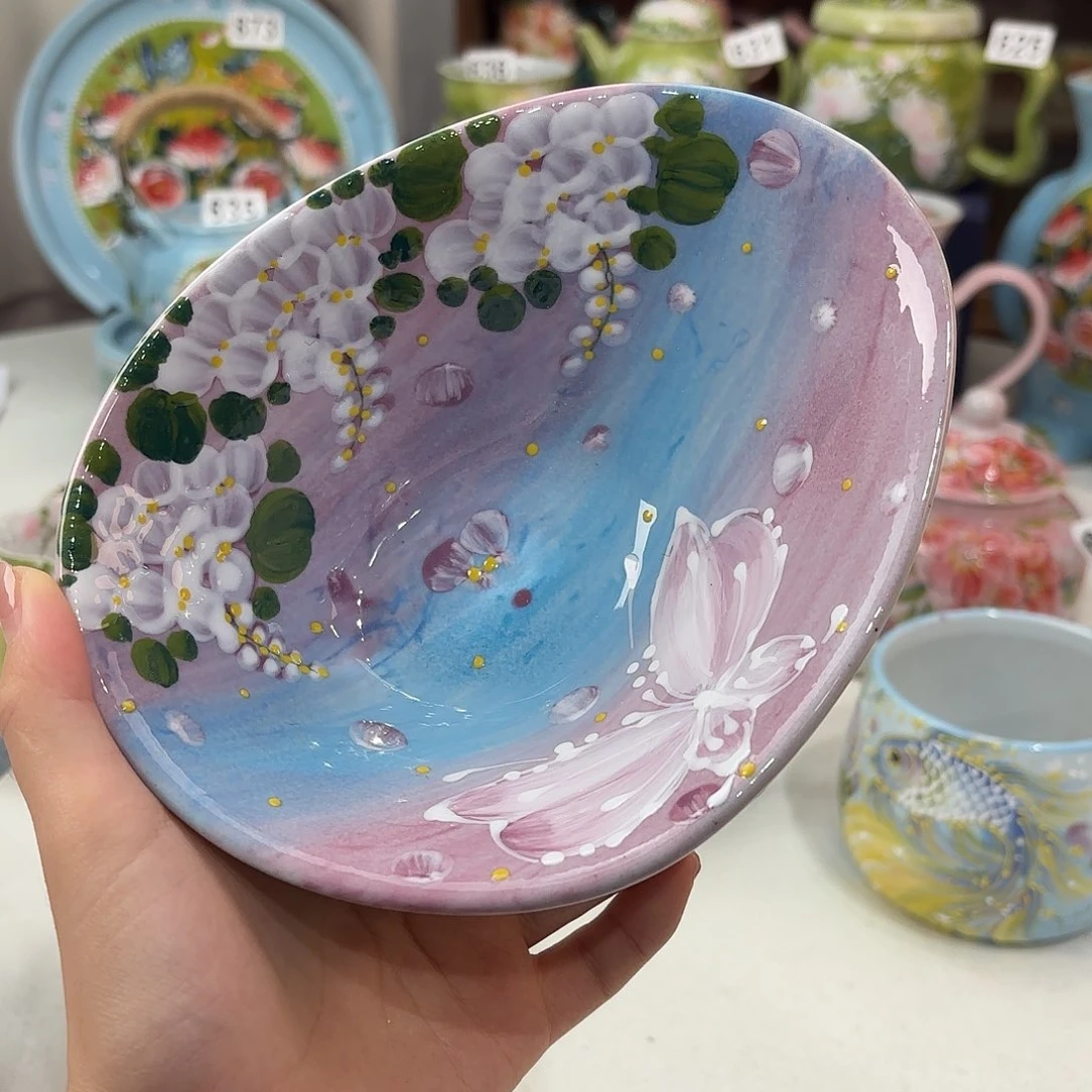 景德镇手绘高温釉下彩陶瓷茶具