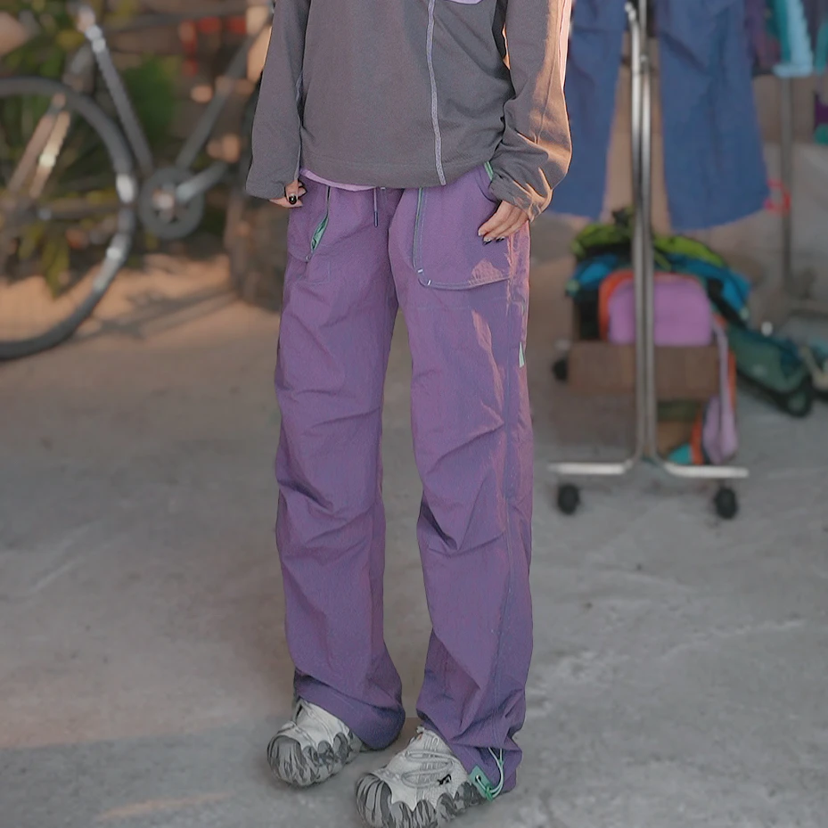 2688-Sports Outdoor轻量化户外秋款女生百搭长裤基础抽绳休闲裤