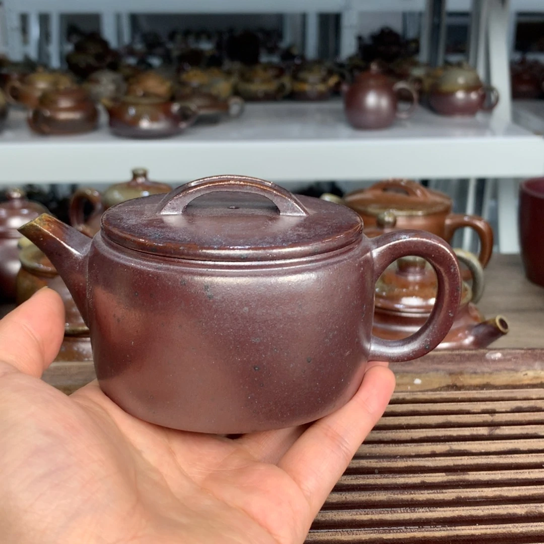 茶壶紫砂纯自然柴烧