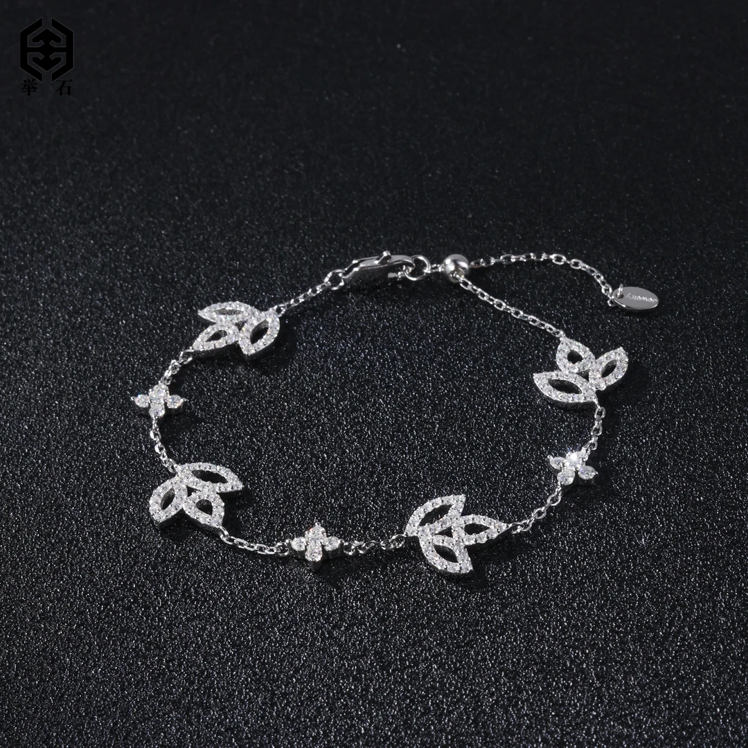 925银莫桑石银制品 X07-9819-121莫桑钻手链（一件/多样性发）K