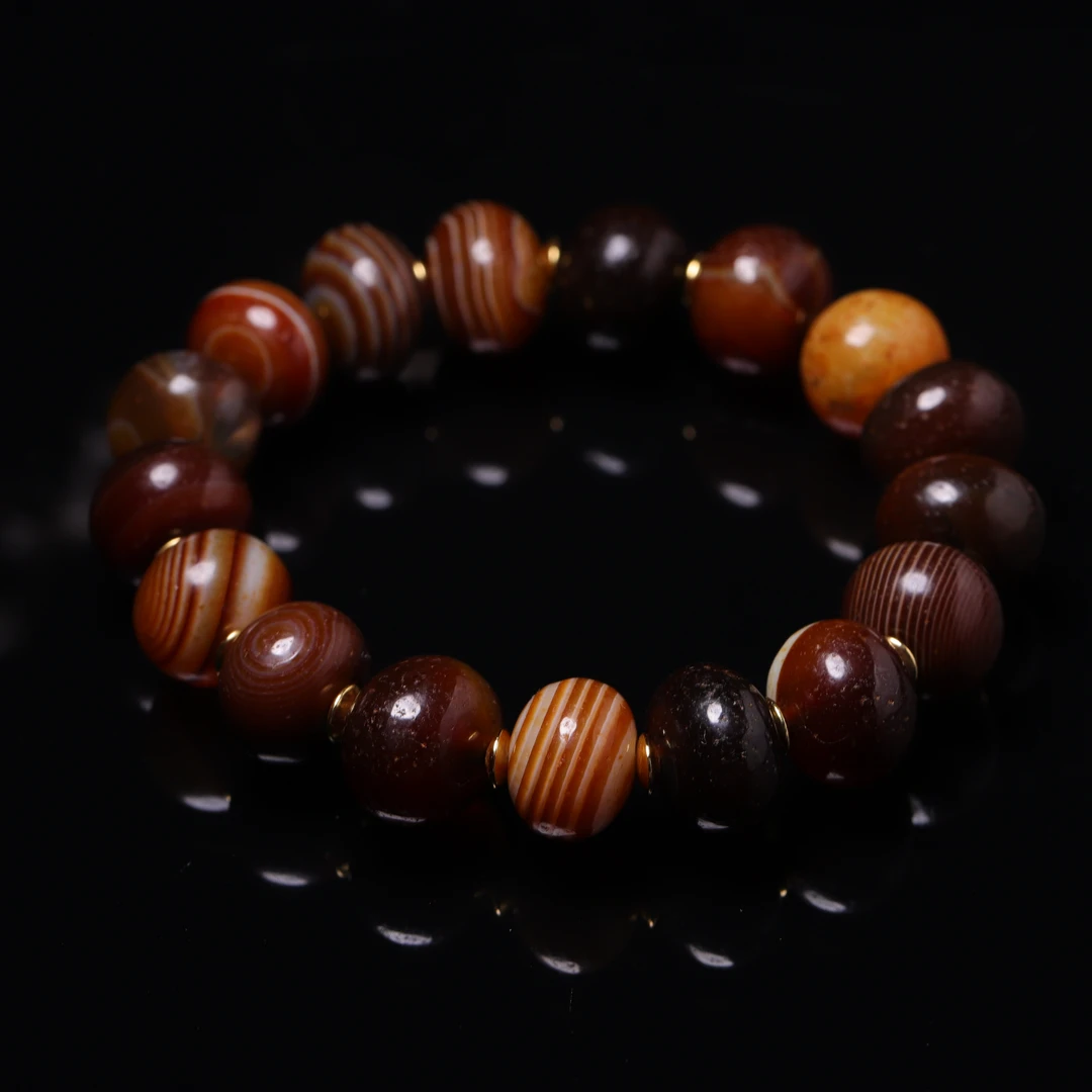 清代天然缠丝玛瑙串-CS