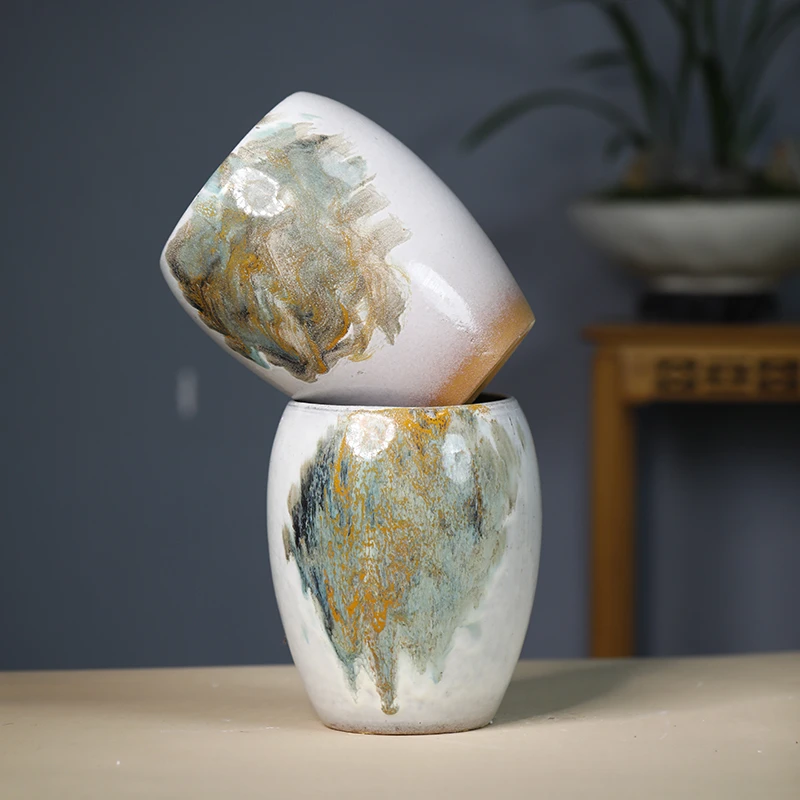 58#宜兴 陶瓷 紫砂花盆 兰花 三角梅 老桩 简约高度21cm 口径14cm