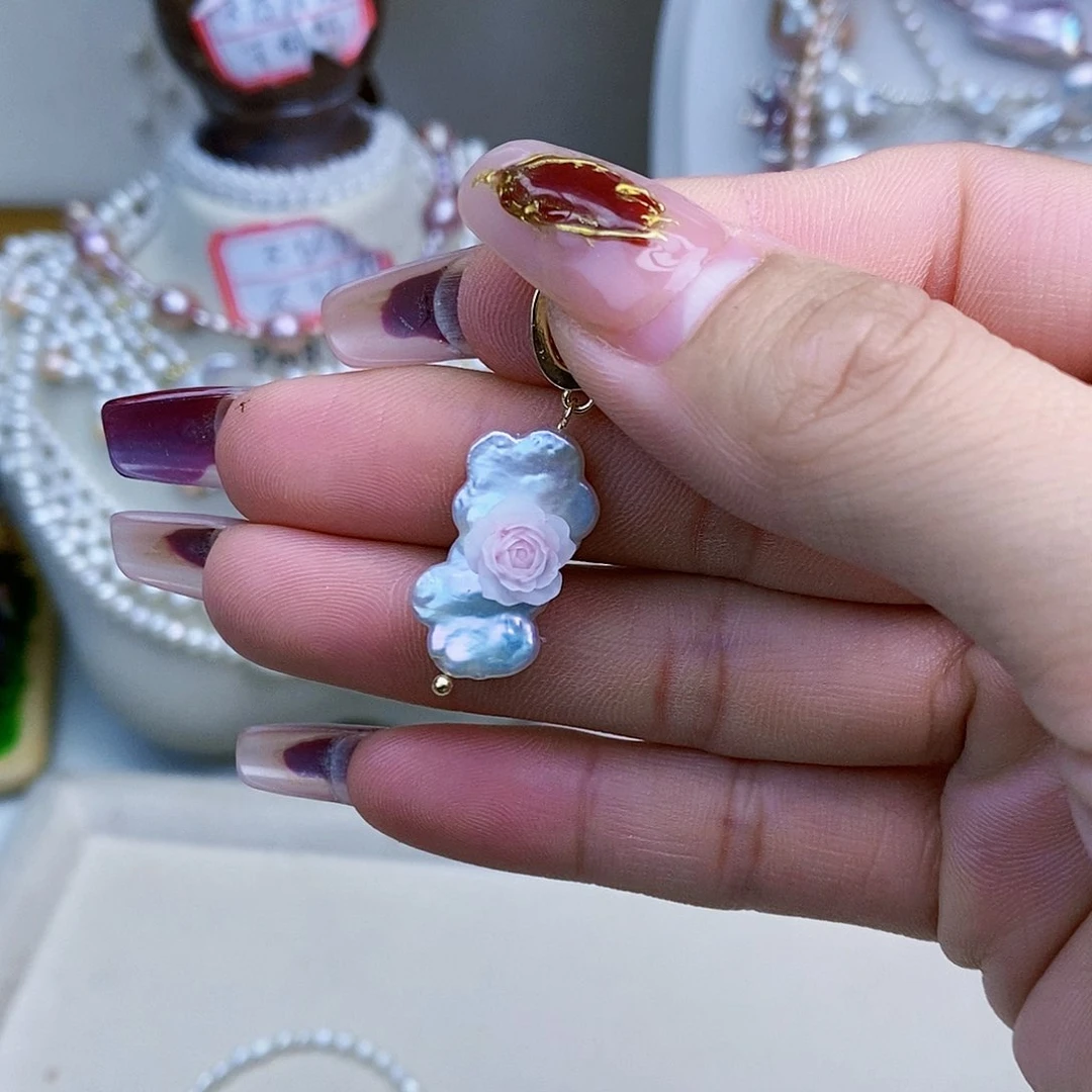 淡水珍珠颈饰银S925镶嵌