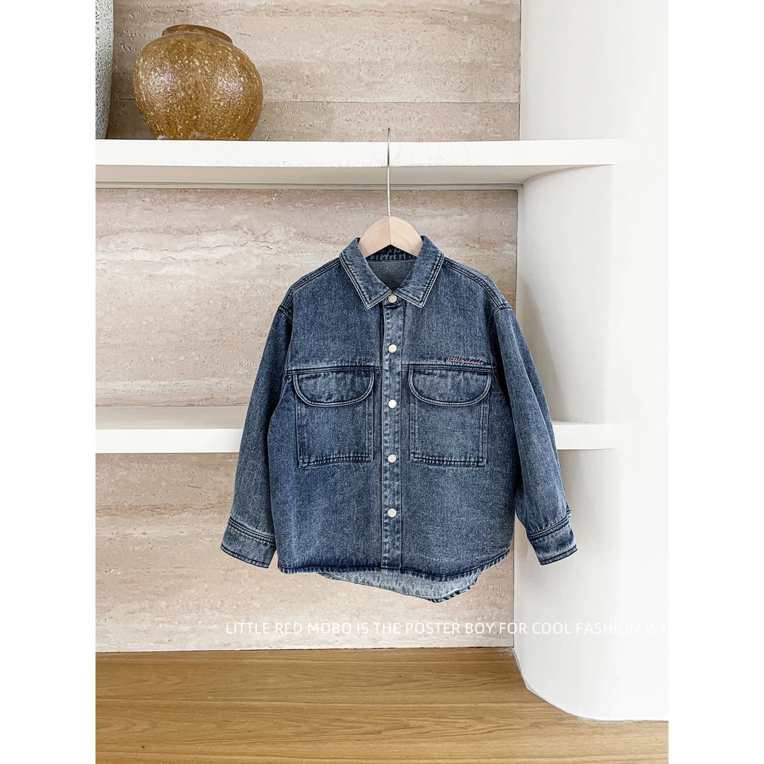【现现】童装男儿童百搭休闲牛仔外套2025春秋新款MMY831078