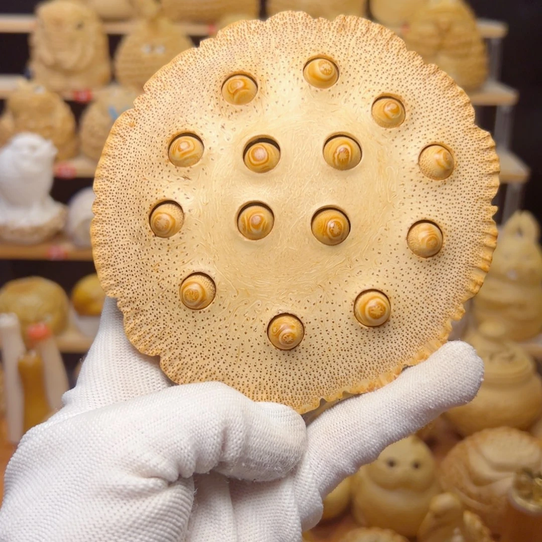 竹类竹根雕大莲蓬底座1111