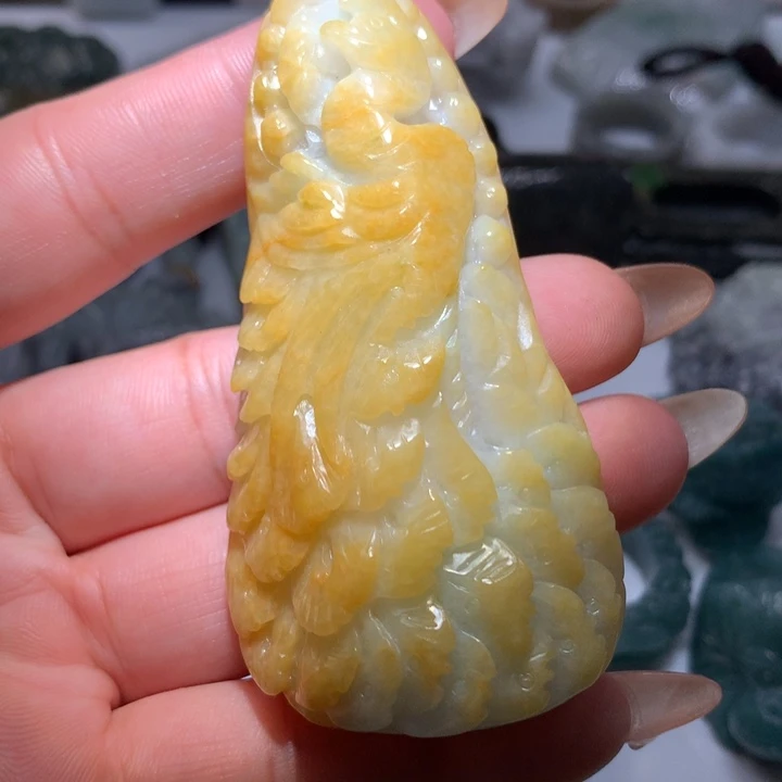 翡翠未镶嵌颈饰保真天然A货翡翠