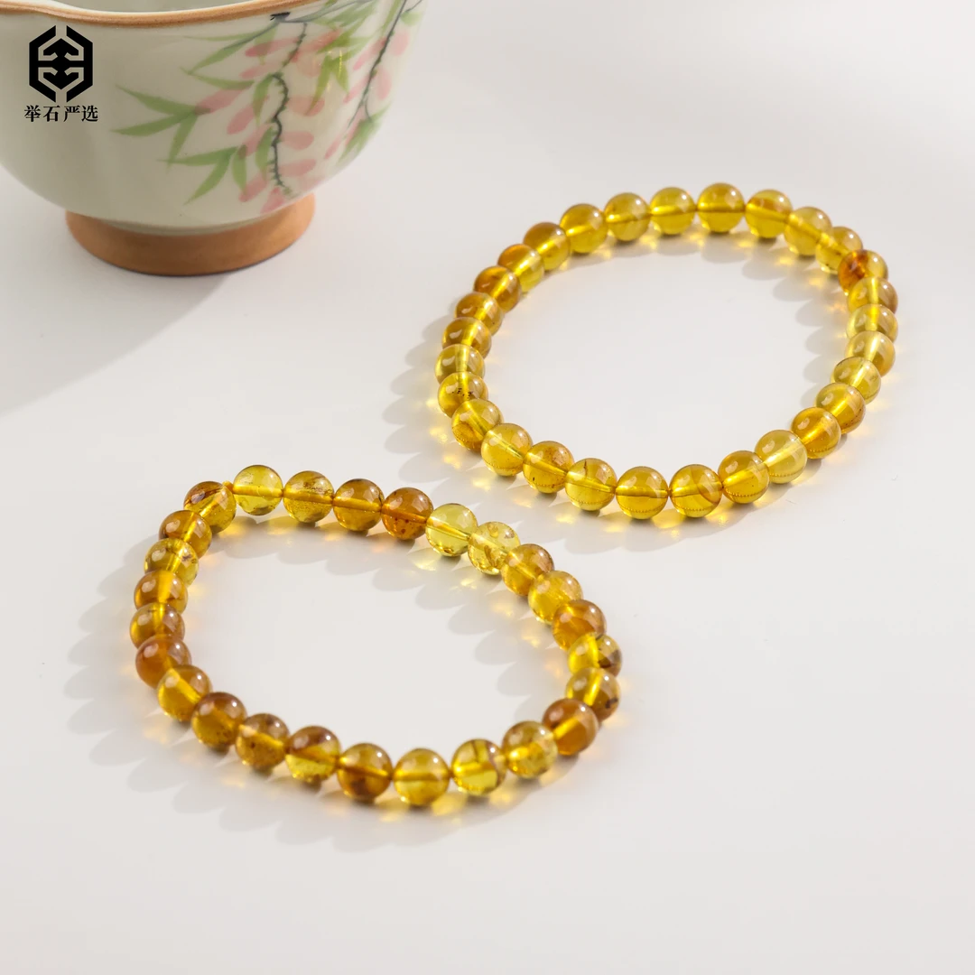 【举石严选】H1222-3793-31琥珀手串（一件/多样性发）M