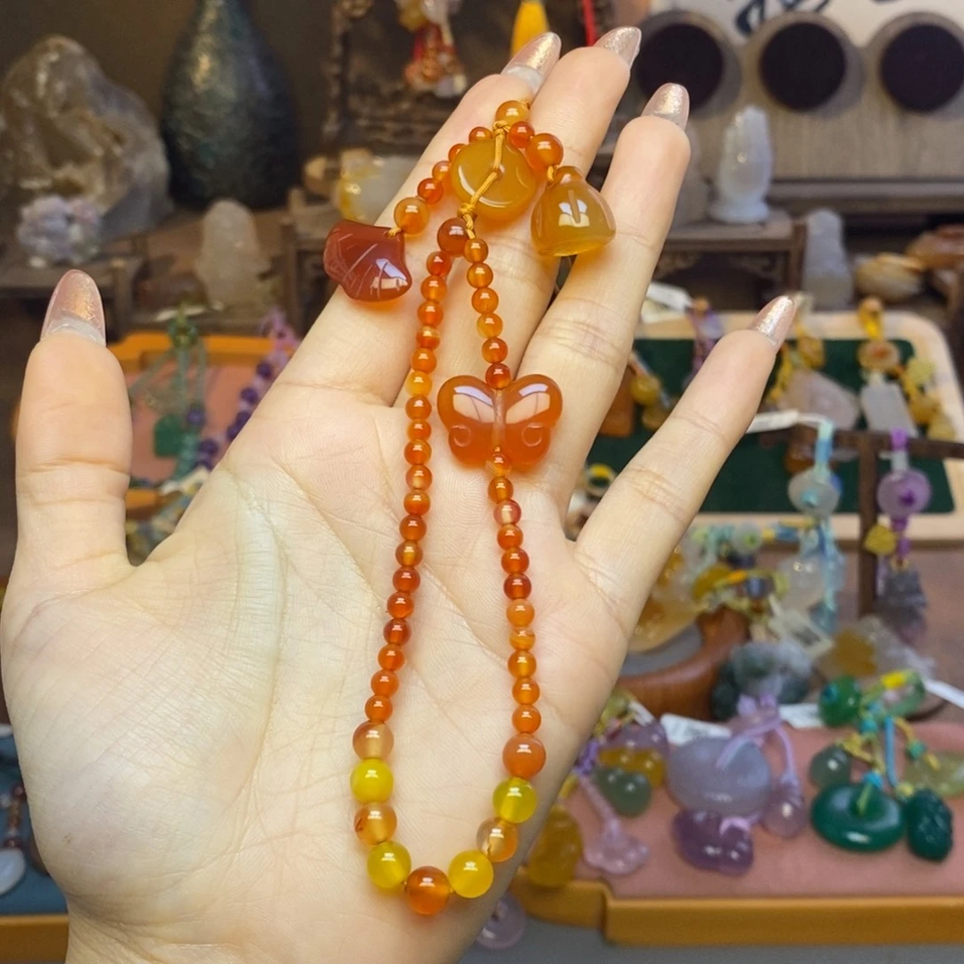 玛瑙/玉髓未镶嵌车挂挂件