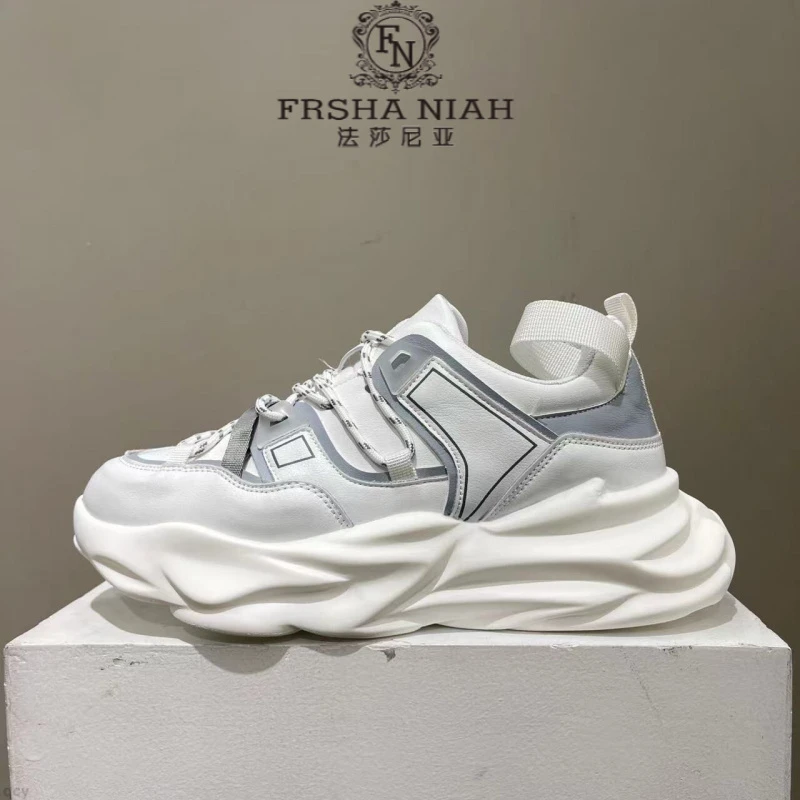 法莎尼亚透气时尚老爹鞋秋季新款时尚轻奢潮鞋经典简约休闲运动鞋