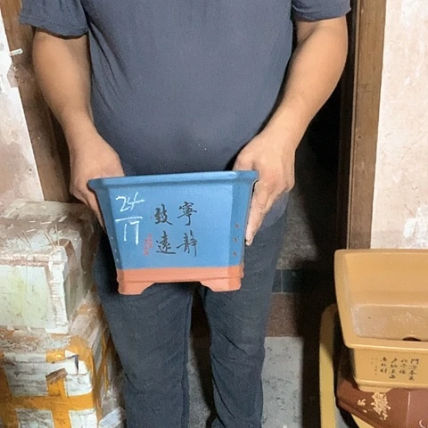 紫砂花盆手工制作