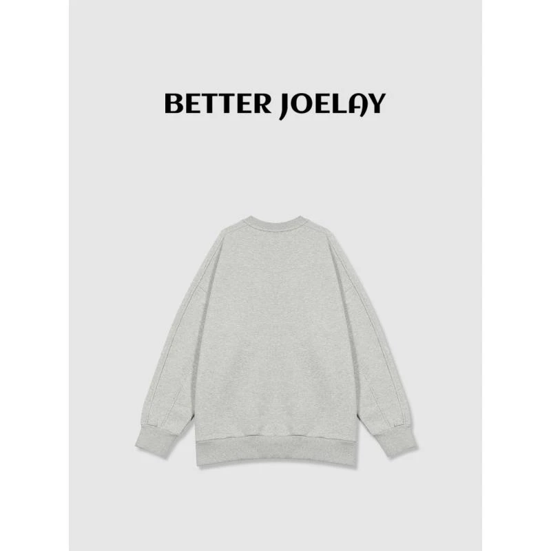 BETTERJOELAY-加绒【柏林小夜曲】时尚宽松套头卫衣百搭舒适KH1353