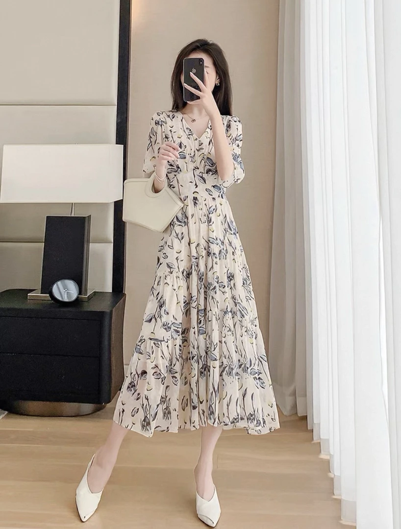 【801-900】小琳高端时尚修身气质复古连衣裙