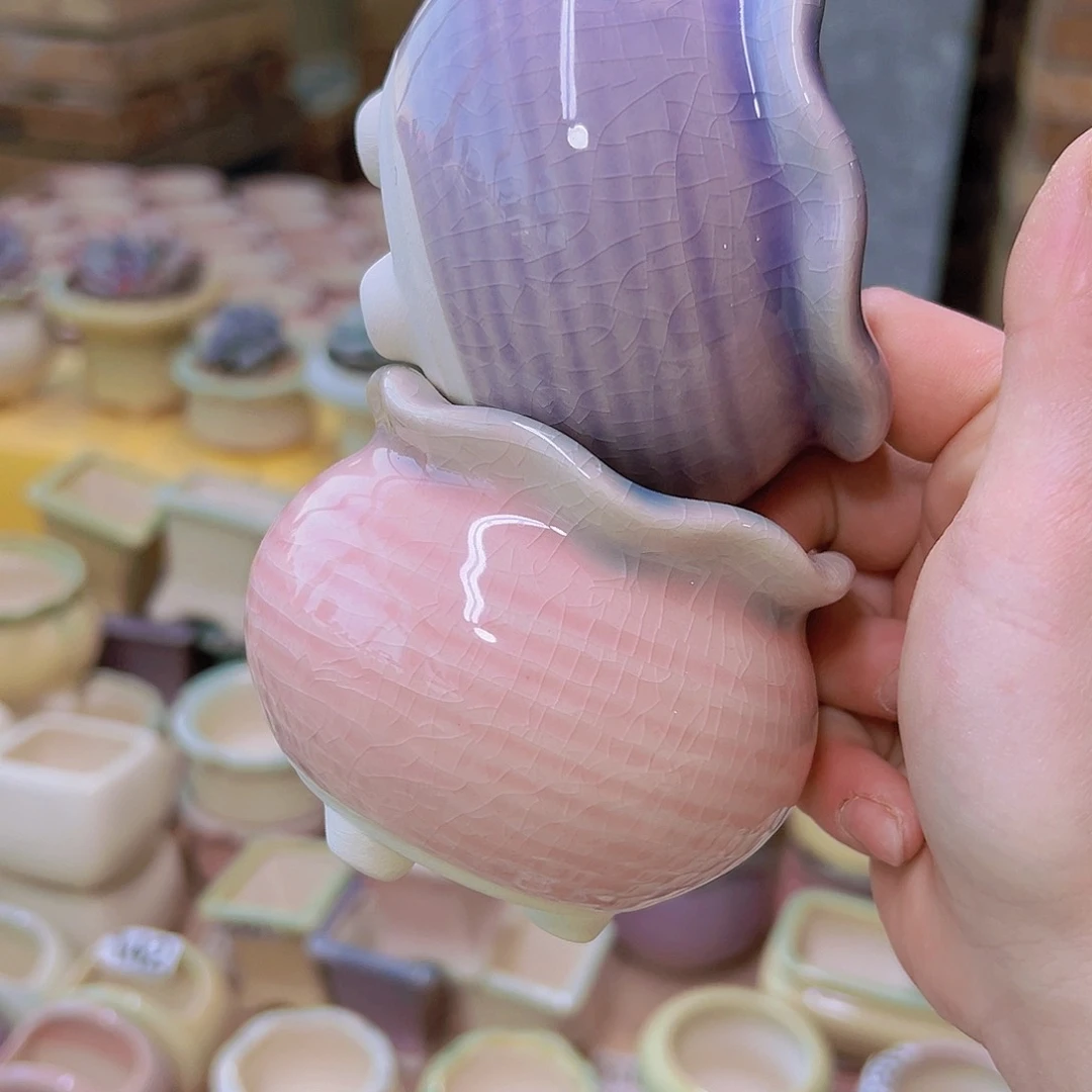 红陶陶瓷花盆当场满12包邮发货